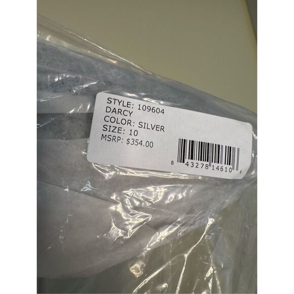 Jay Godfrey NWT Darcy Strapless Gown in Silver Size 10 - Picture 4 of 6